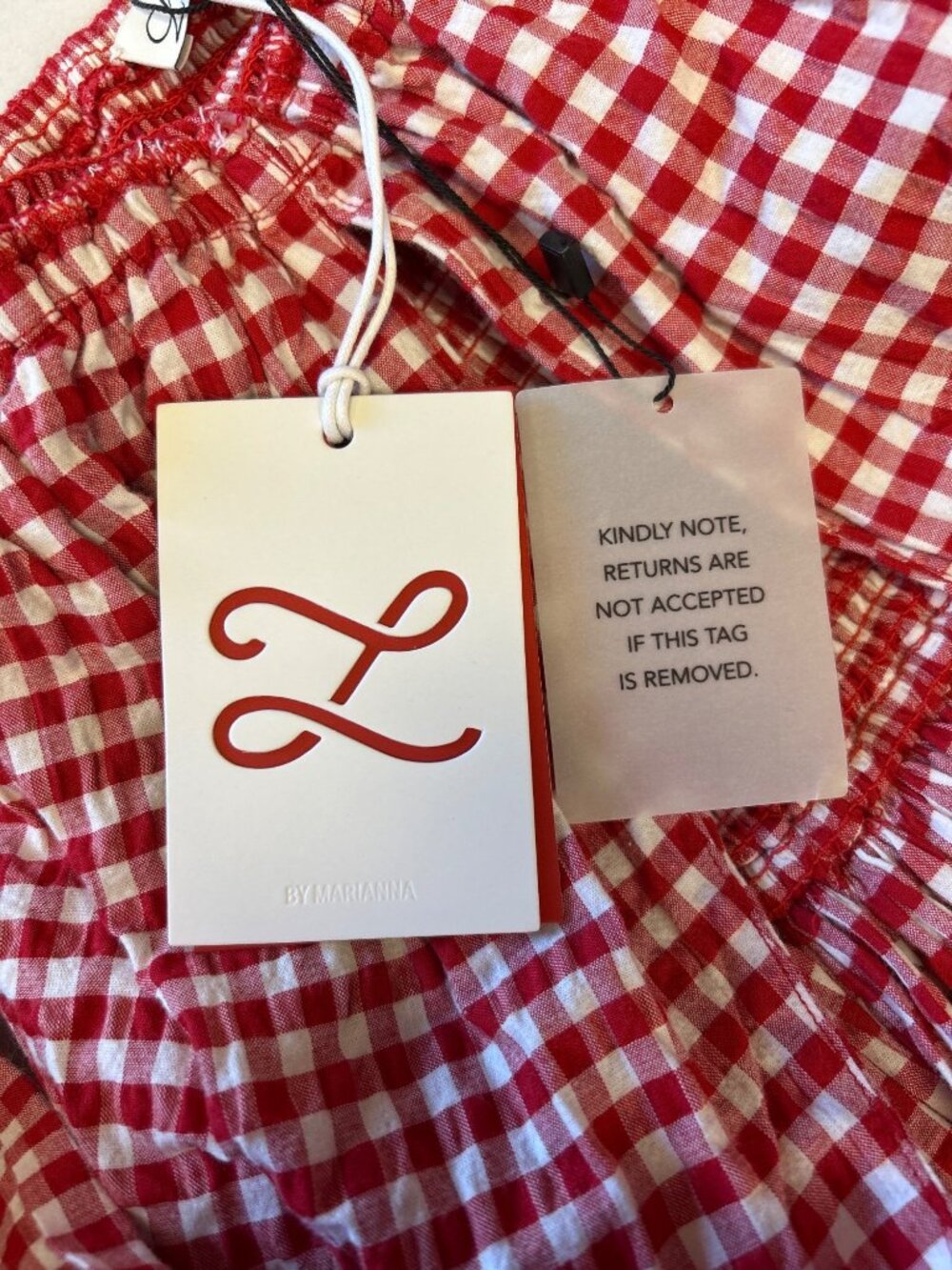 L’ACADEMIE Gwen Midi Dress Red & White Size XS NWT - Picture 8 of 9